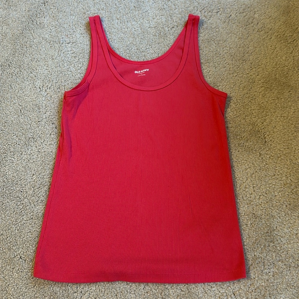 Bright pink tank top